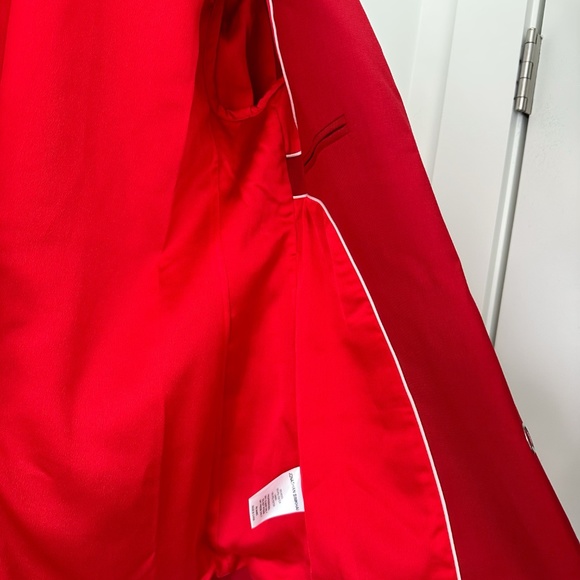 NWT Jonathan Simkhai Snap-detailed Red Wool Blazer - Picture 8 of 13